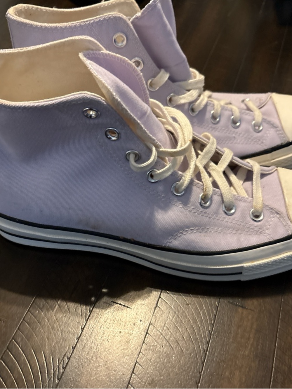 Converse Chuck Taylor All Star High Top Sneakers in Light Lavender - Picture 3 of 8